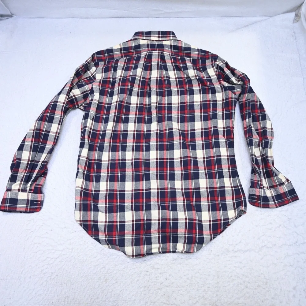 Polo Ralph Lauren Work Shirt Classic Fit Plaid Long Sleeve Button Up Mens Medium